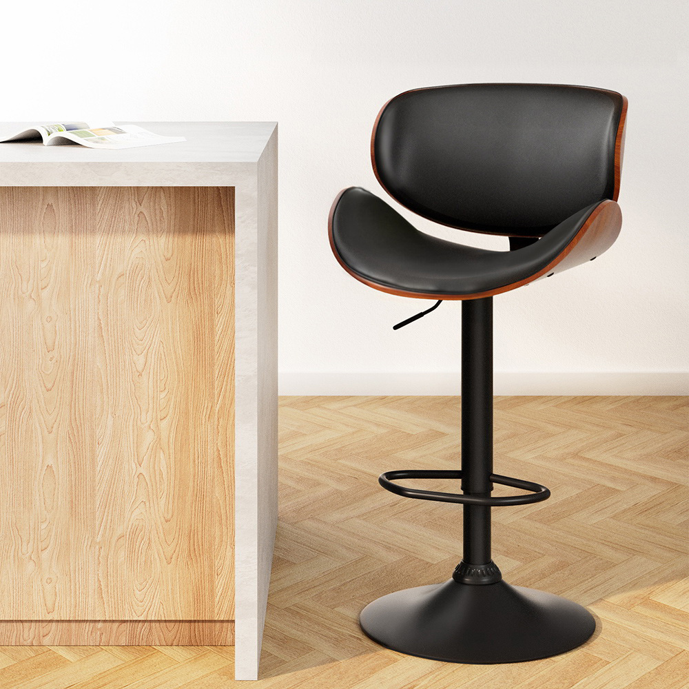 Artiss Joyce Leather Bar Stools, Single or Set of 2