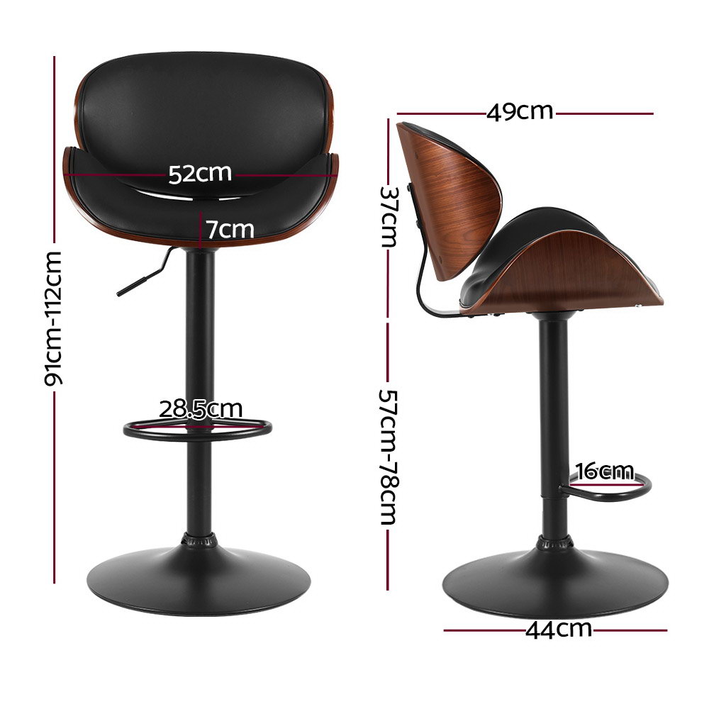 Artiss Joyce Leather Bar Stools, Single or Set of 2 view 2