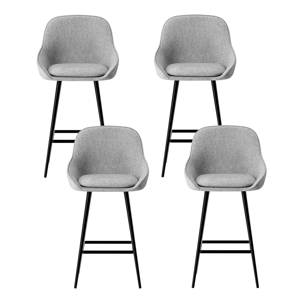 Artiss 4x Arugmi Bar Stools Upholstered Counter Seat view 3