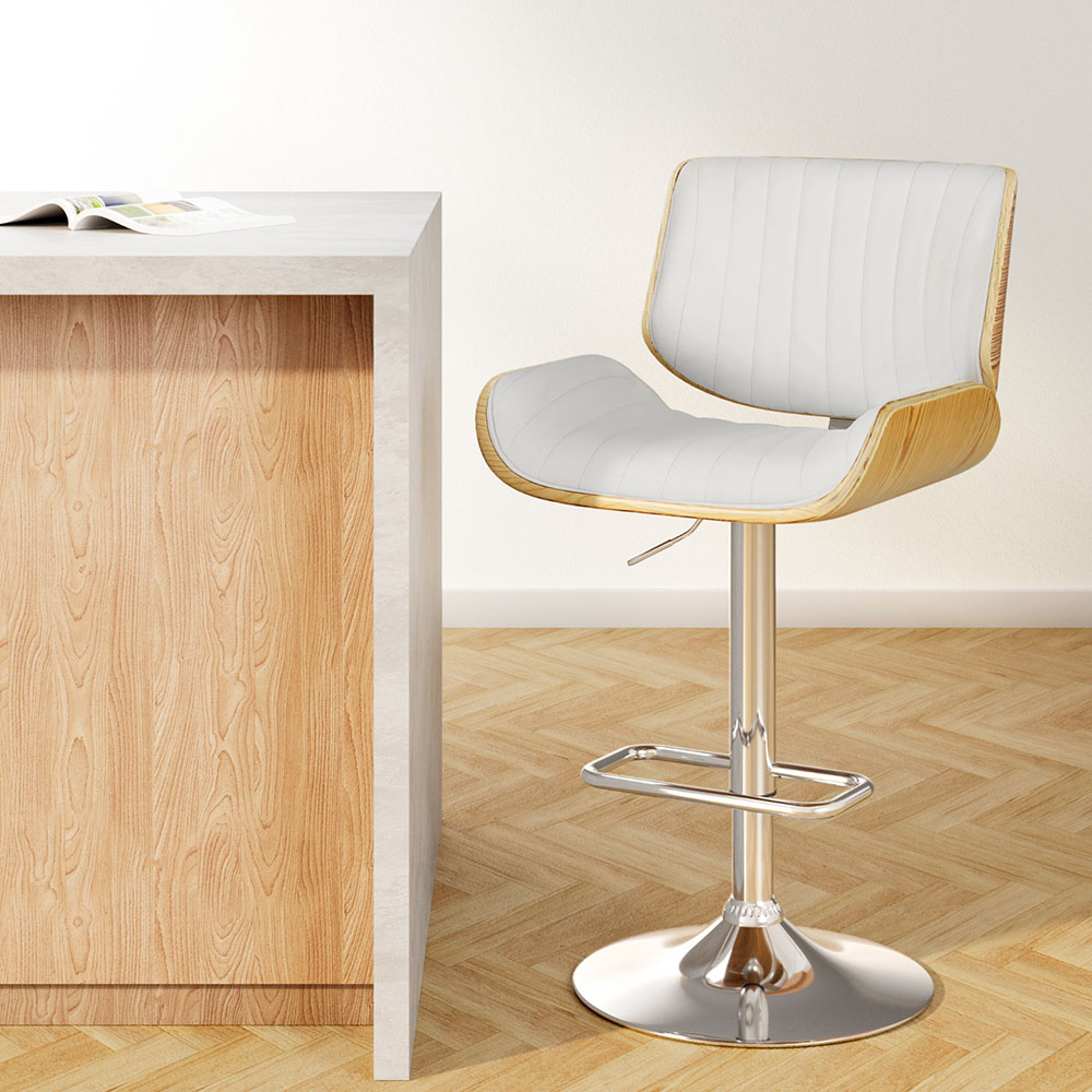 Artiss Galina Wooden Bar Stools, Single or Set of 2