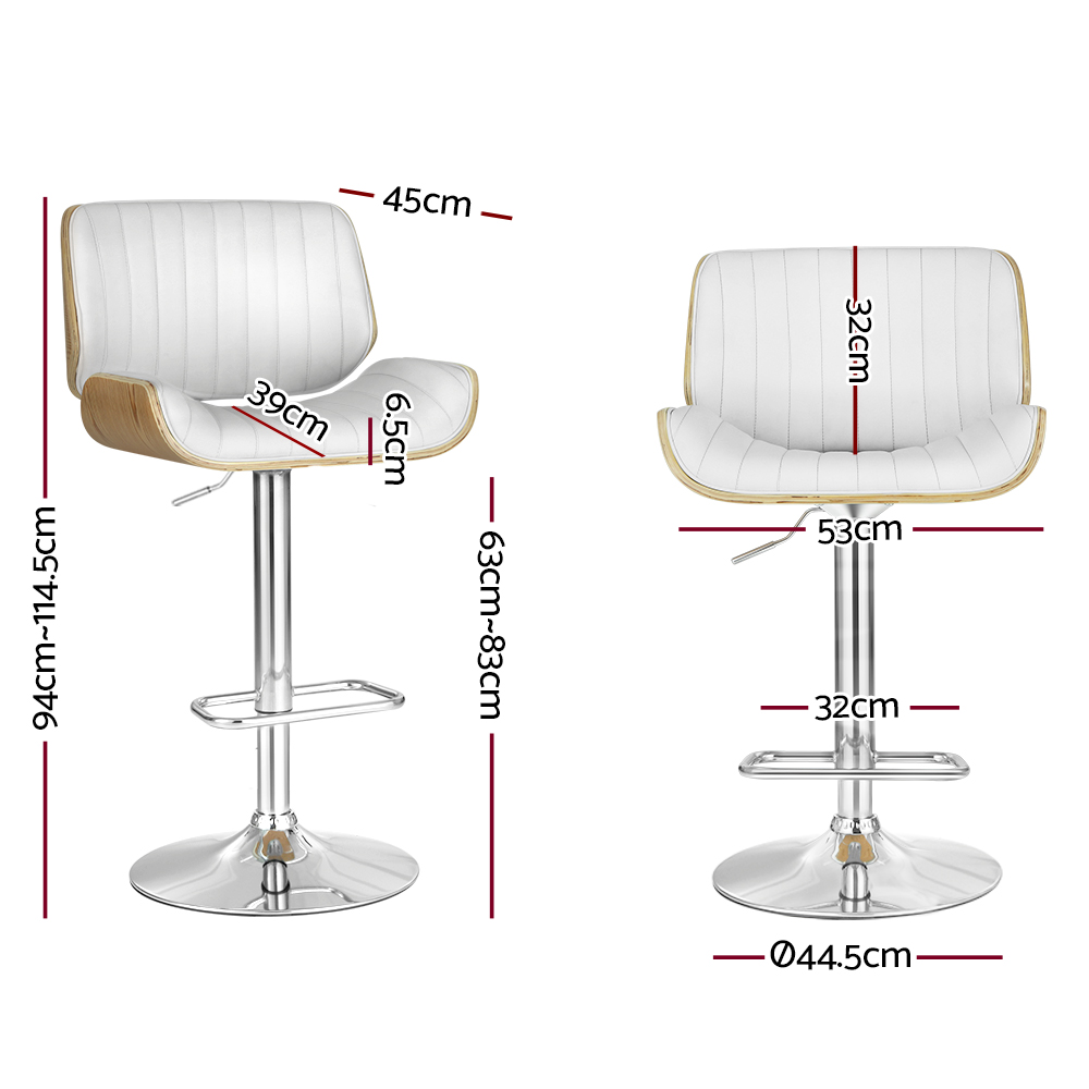 Artiss Galina Wooden Bar Stools, Single or Set of 2 view 2