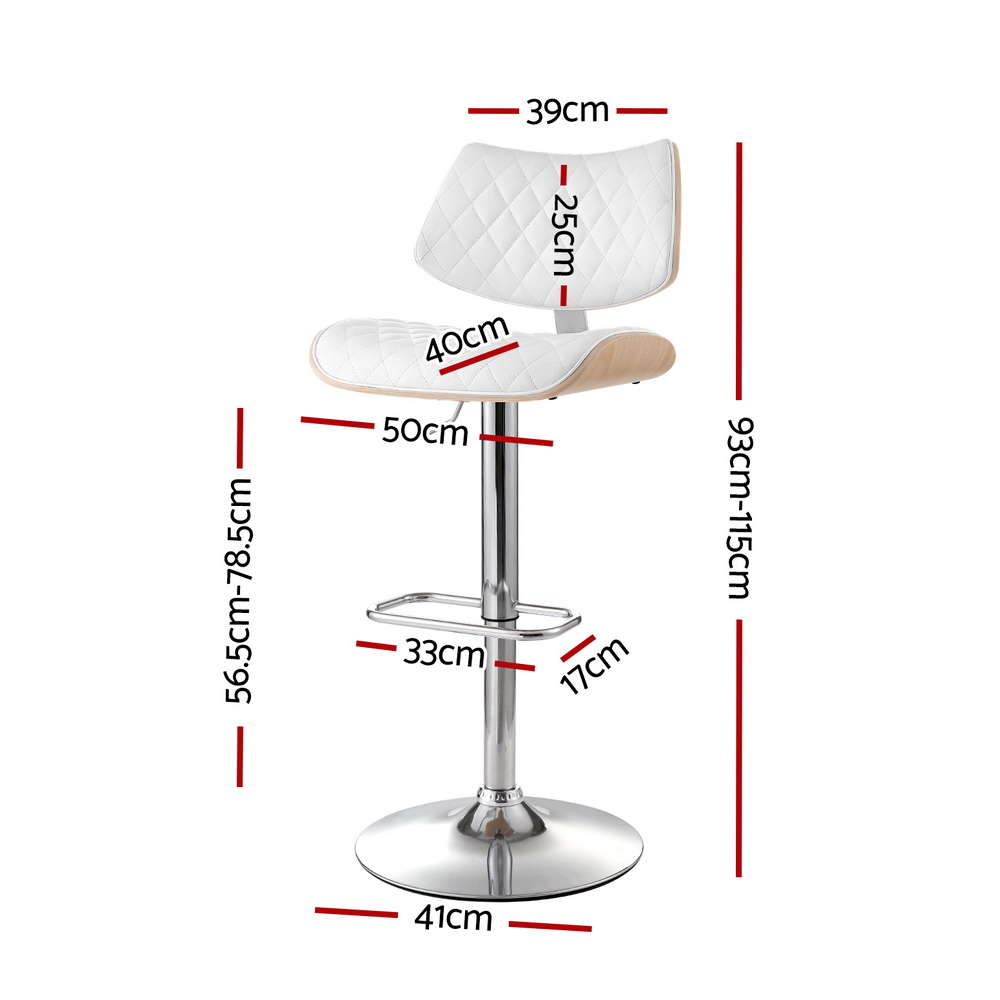 Artiss Quilla Swivel Bar Stools, Single to Set of 4 view 2