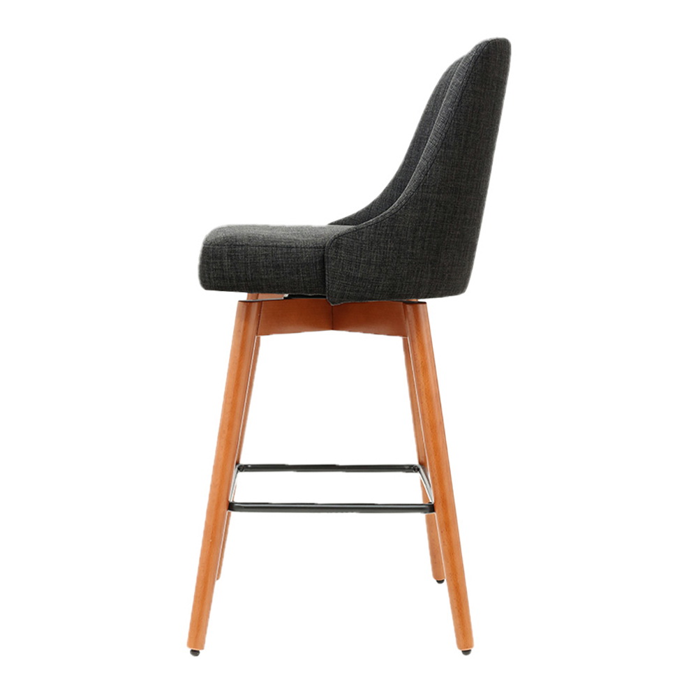Artiss Bar Stools Wood Faux Linen, Multi-Colour, Set of 2 or 4 view 4