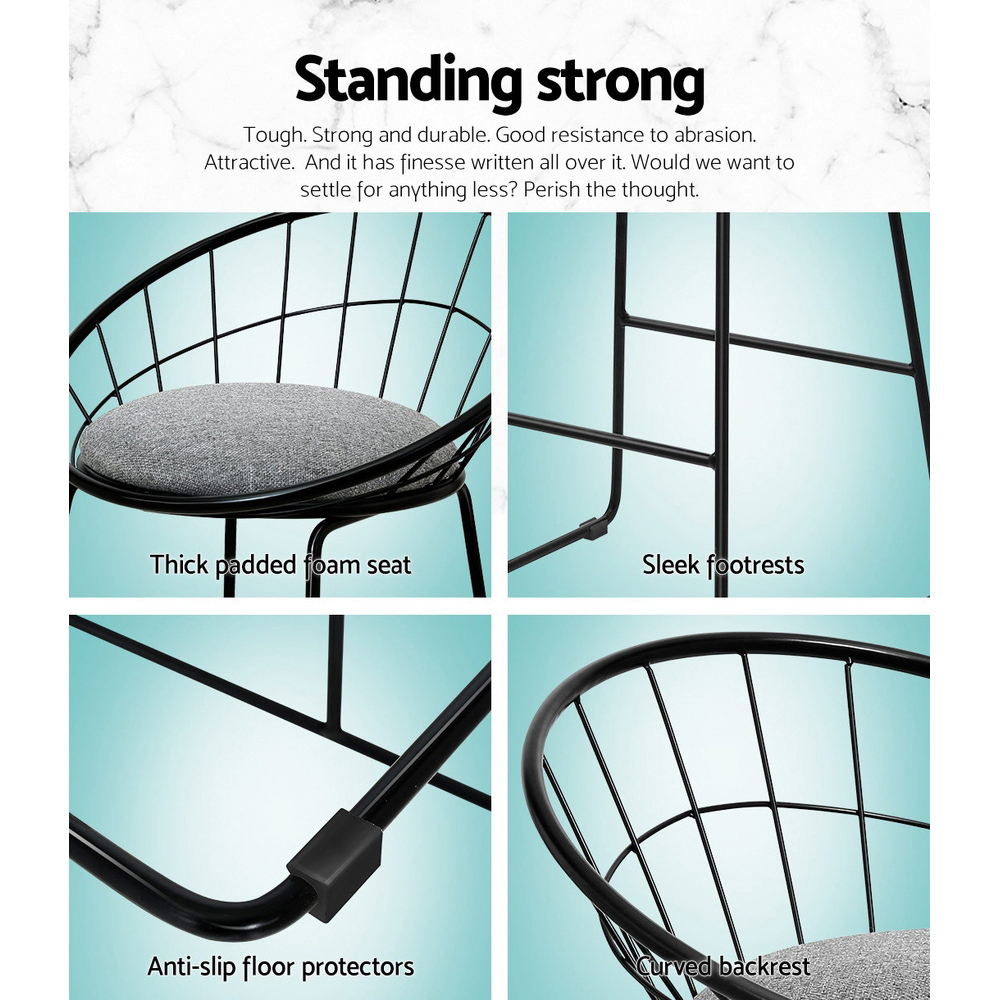 Artiss Bar Stools Padded Seat Metal, Set of 2 or 4 view 5
