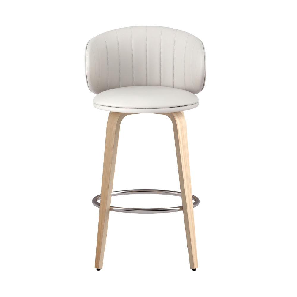 Artiss Contoured Leather Bar Stools Set of 2 view 3
