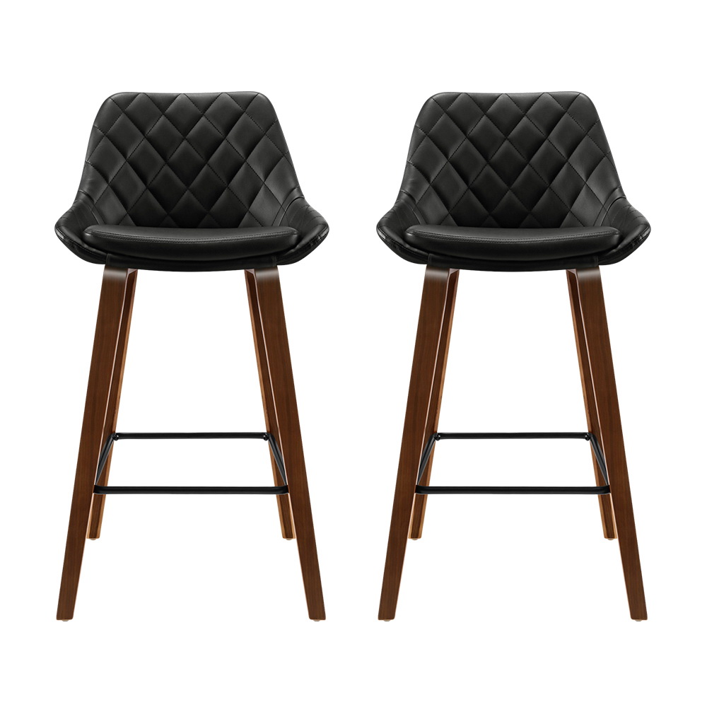 Artiss Bar Stools PU Seat Wooden, Set of 2 or 4 view 3