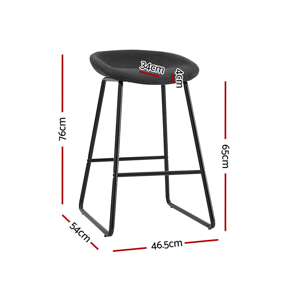 Artiss Ludovic Bar Stools PU Leather, Set of 2 or 4 view 2