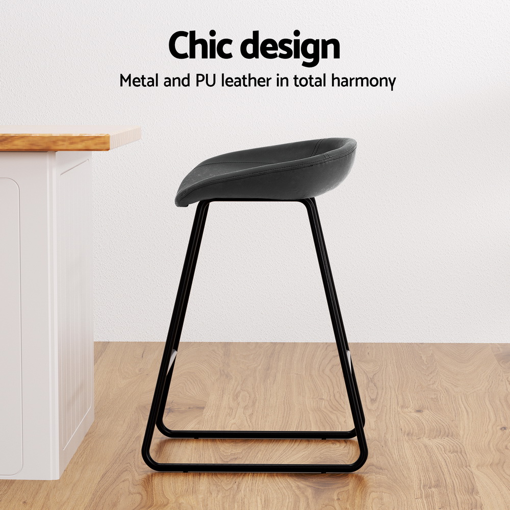Artiss Ludovic Bar Stools PU Leather, Set of 2 or 4 view 4