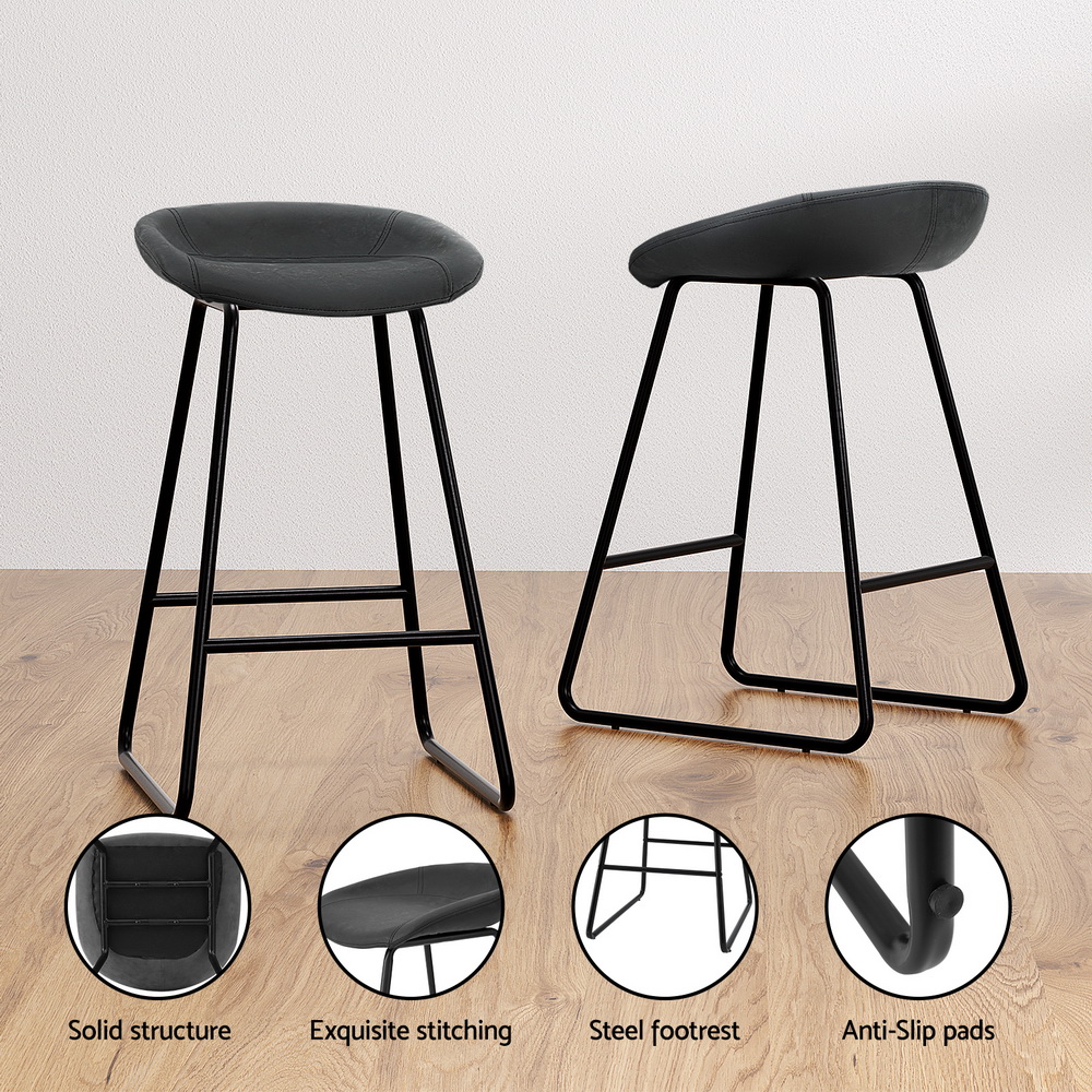 Artiss Ludovic Bar Stools PU Leather, Set of 2 or 4 view 5