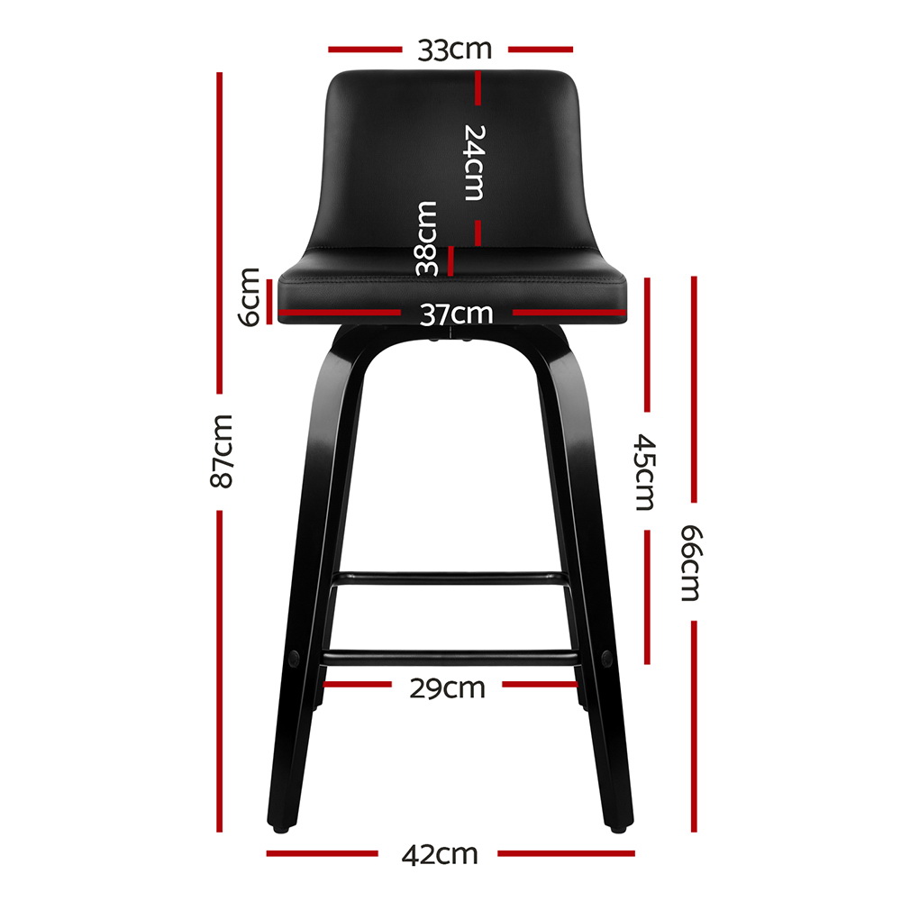 Artiss Leather Bar Stools, Single to Set of 3 view 2