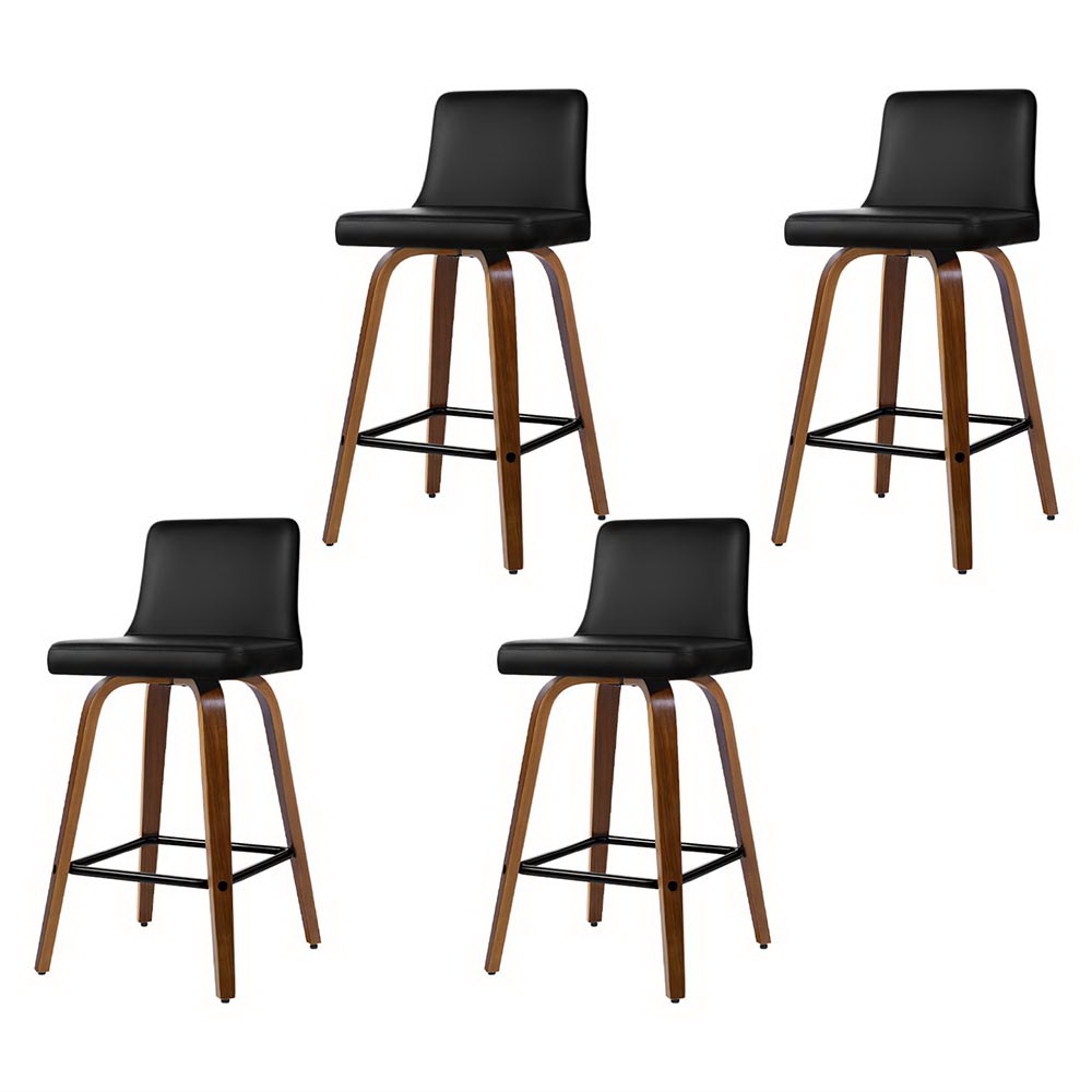Artiss 4x Felipe Bar Stools Swivel Leather Padded