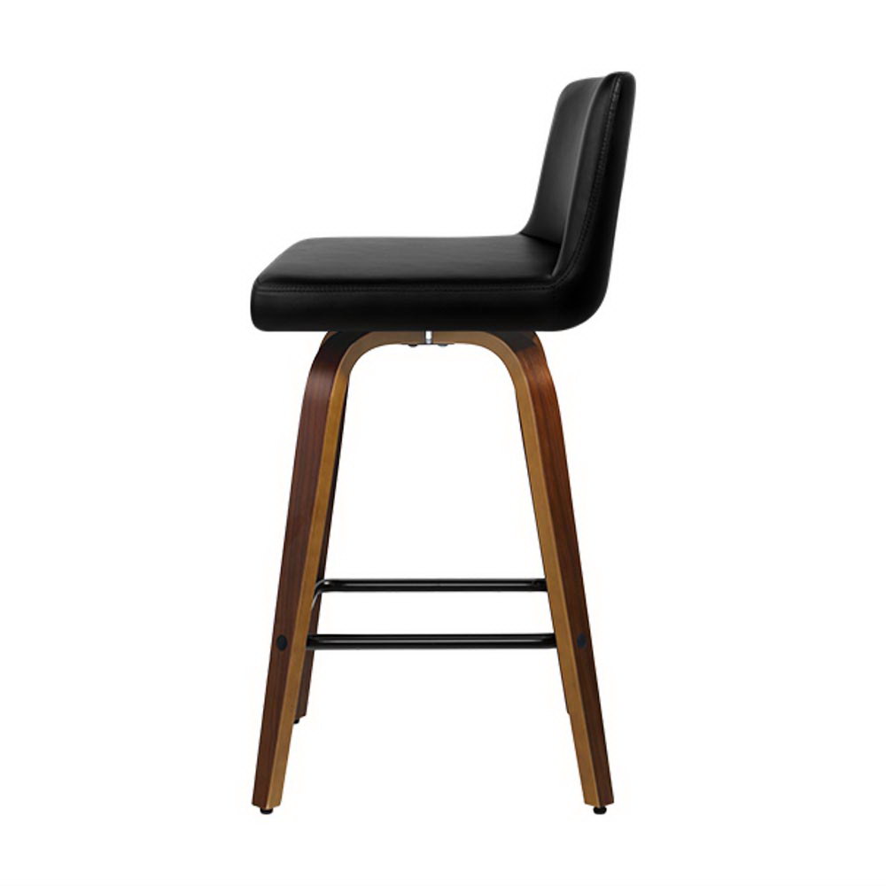Artiss 4x Felipe Bar Stools Swivel Leather Padded view 3