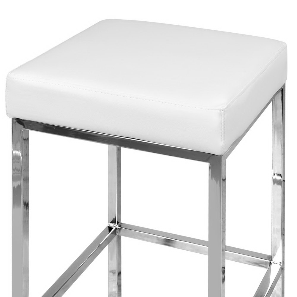 Artiss Bar Stools PU Leather White, Set of 2 or 4 view 5