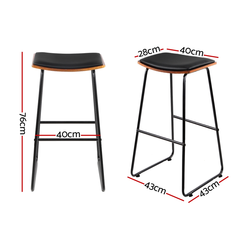 Artiss Metal Bar Stools, Single or Set of 2 view 2