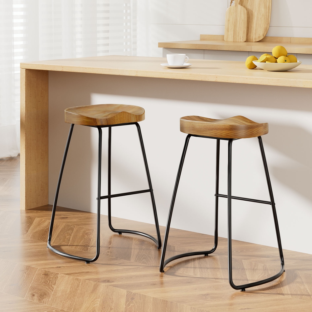 Artiss Bar Stools Vintage Wood, Multi-Colour, Set of 2 or 4