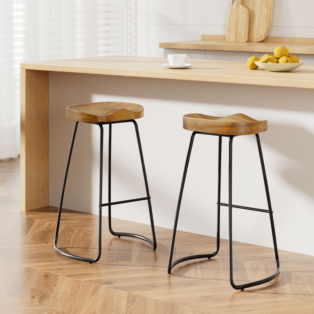 Artiss Bar Stools Vintage Pine Wood