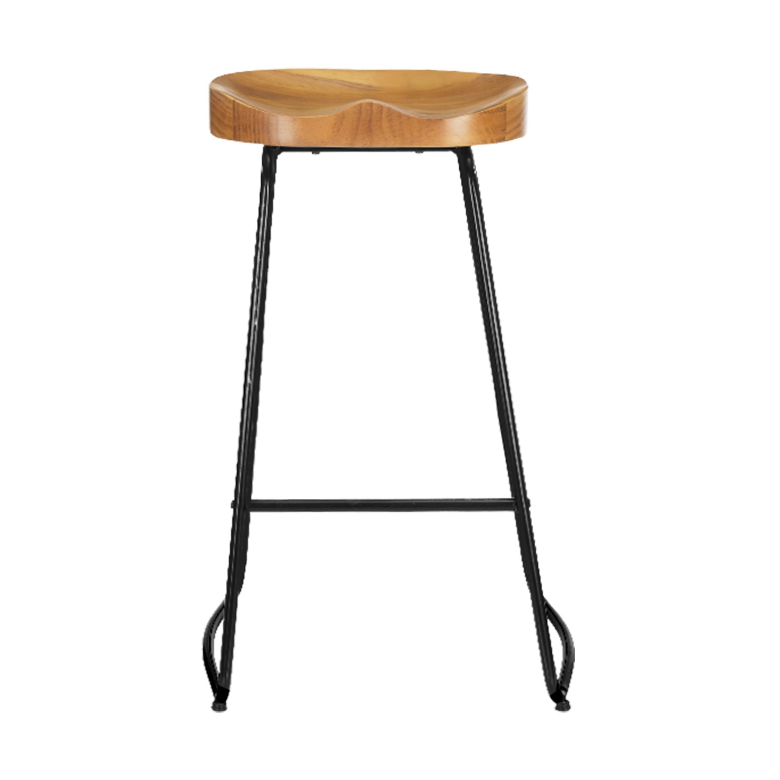 Artiss Bar Stools Vintage Pine Wood view 3