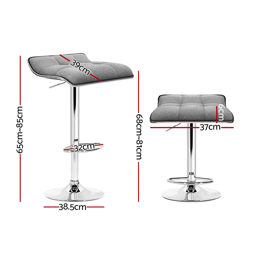 Artiss Bar Stools Linen Padded, Set of 2 or 4 view 2