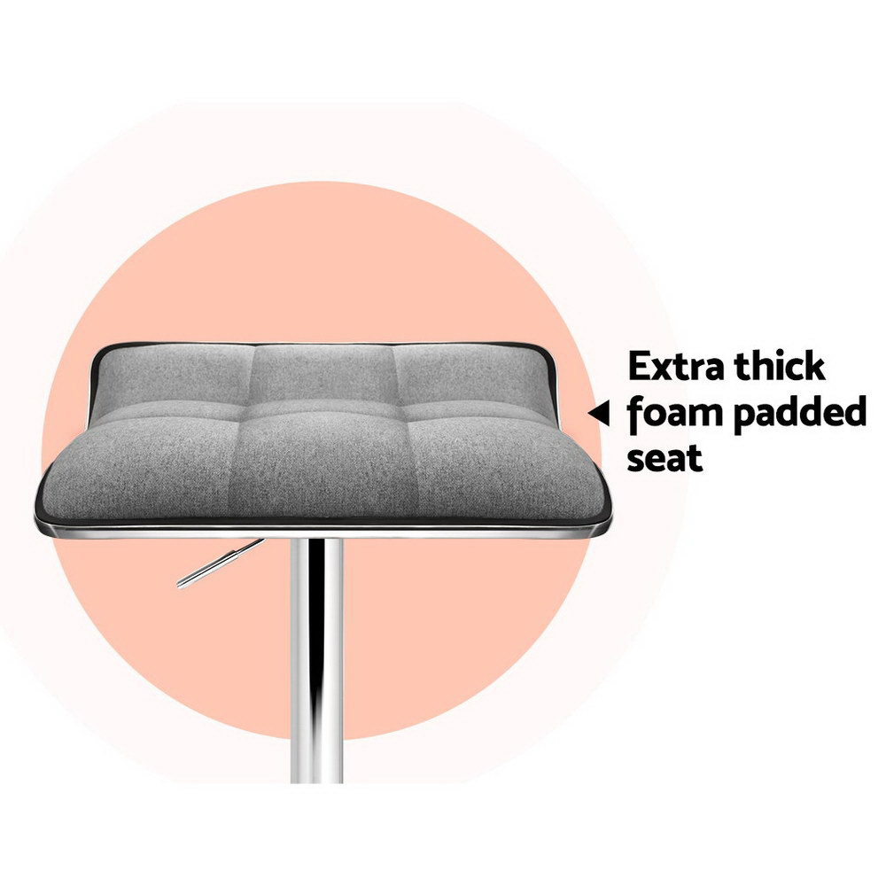Artiss Bar Stools Linen Padded, Set of 2 or 4 view 4