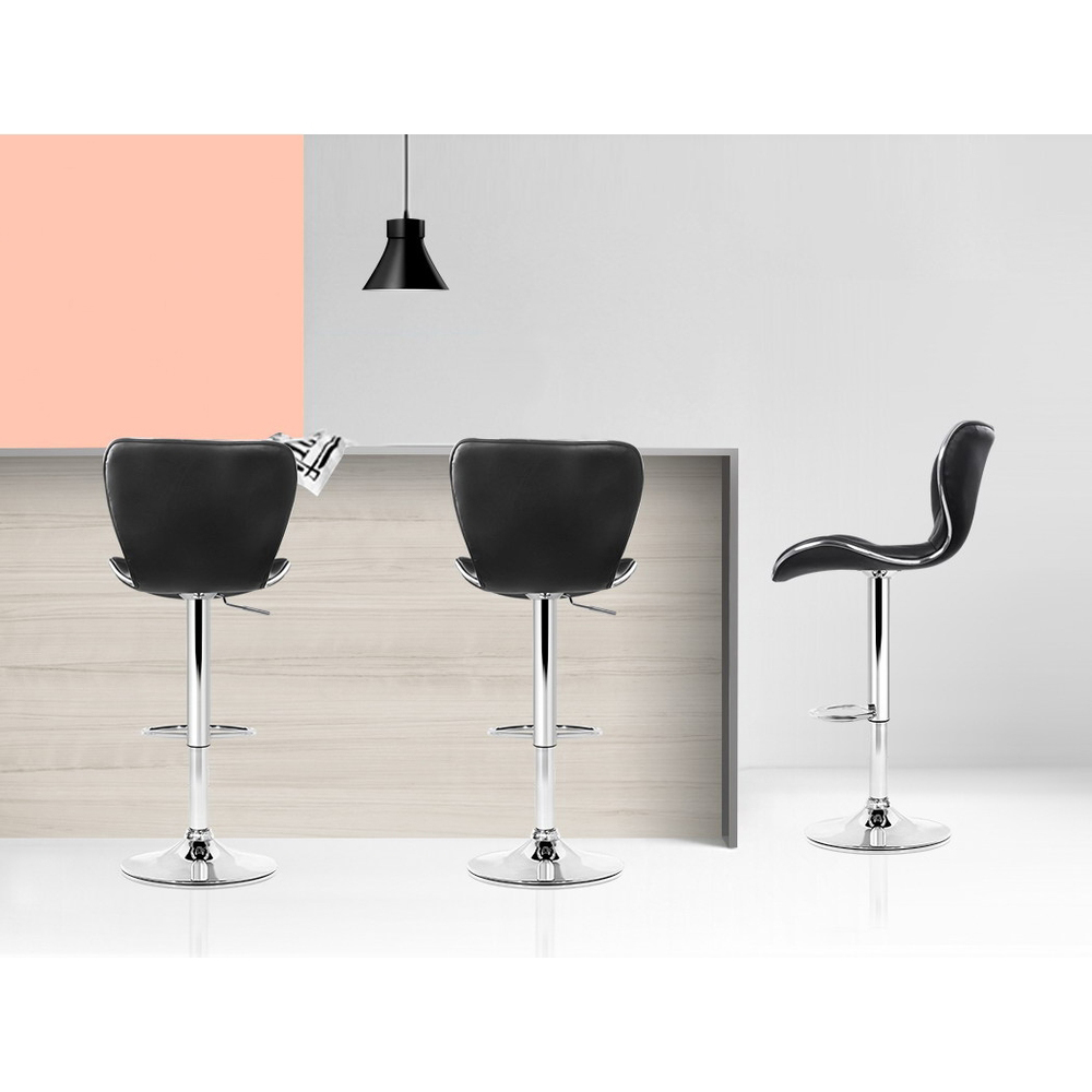 Artiss Chrome Gas Lift Bar Stools in Multiple Colours view 4