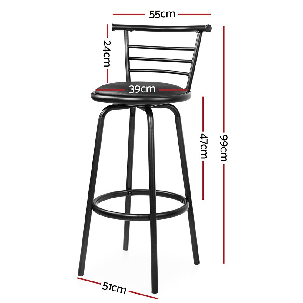Artiss Bar Stools Swivel PU Leather, Set of 2 or 4 view 2