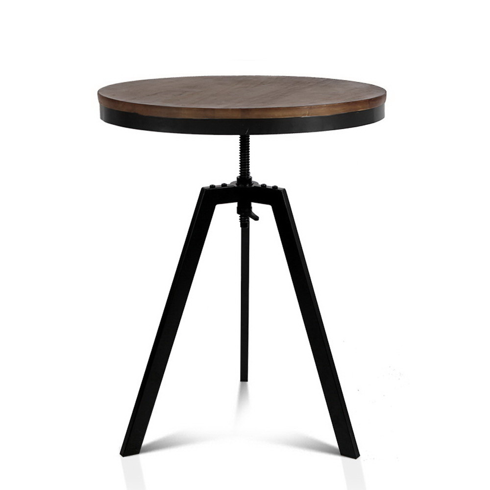 Artiss Round Bar Table, 67 to 86cm Adjustable Height