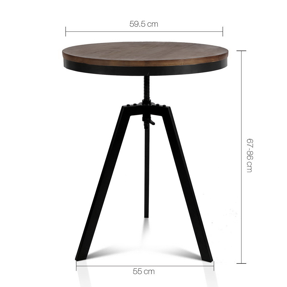 Artiss Round Bar Table, 67 to 86cm Adjustable Height view 2