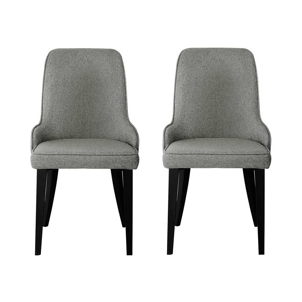 Artiss Fabric Dining Chairs, Single or Set of 2, Grey view 3