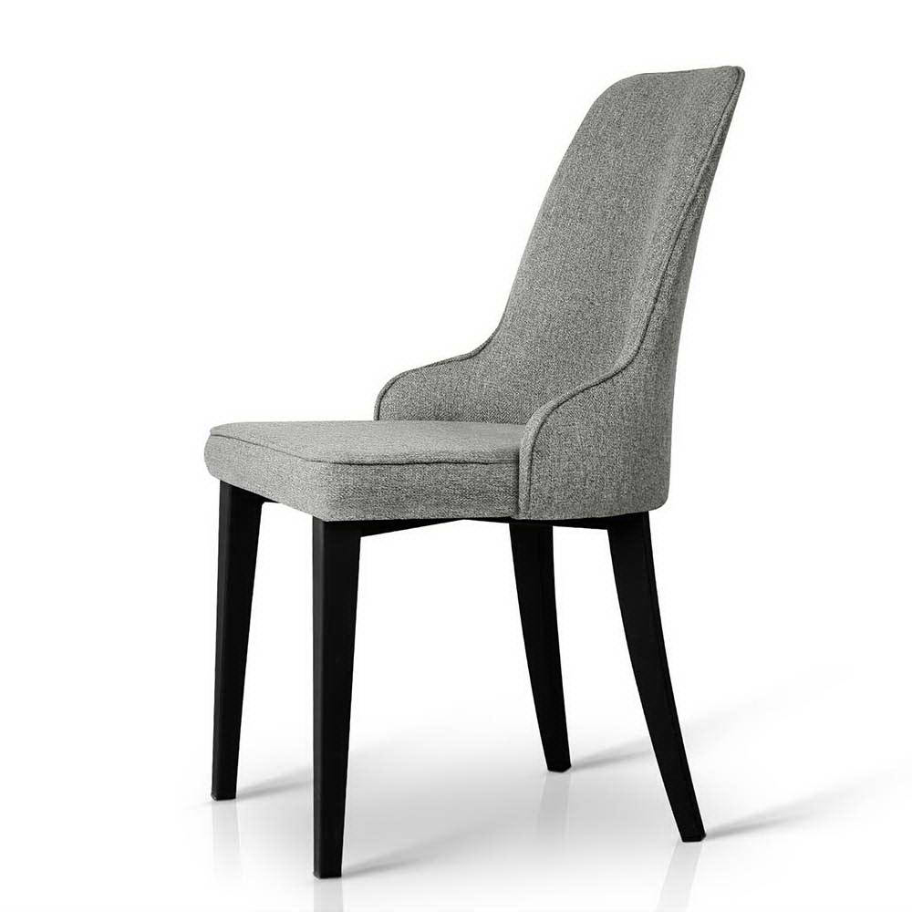 Artiss Fabric Dining Chairs, Single or Set of 2, Grey view 5