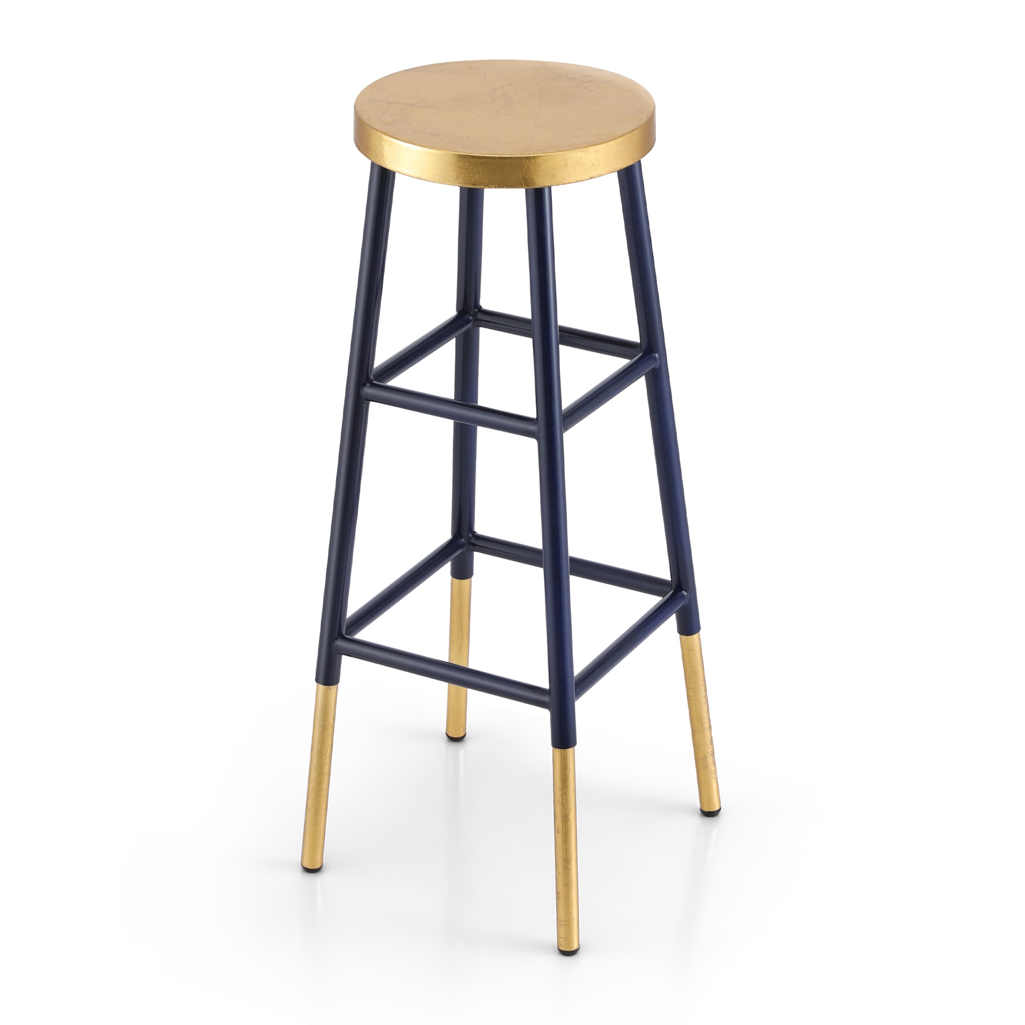 Artiss Gold and Navy Bar Stools, Single to Set of 3
