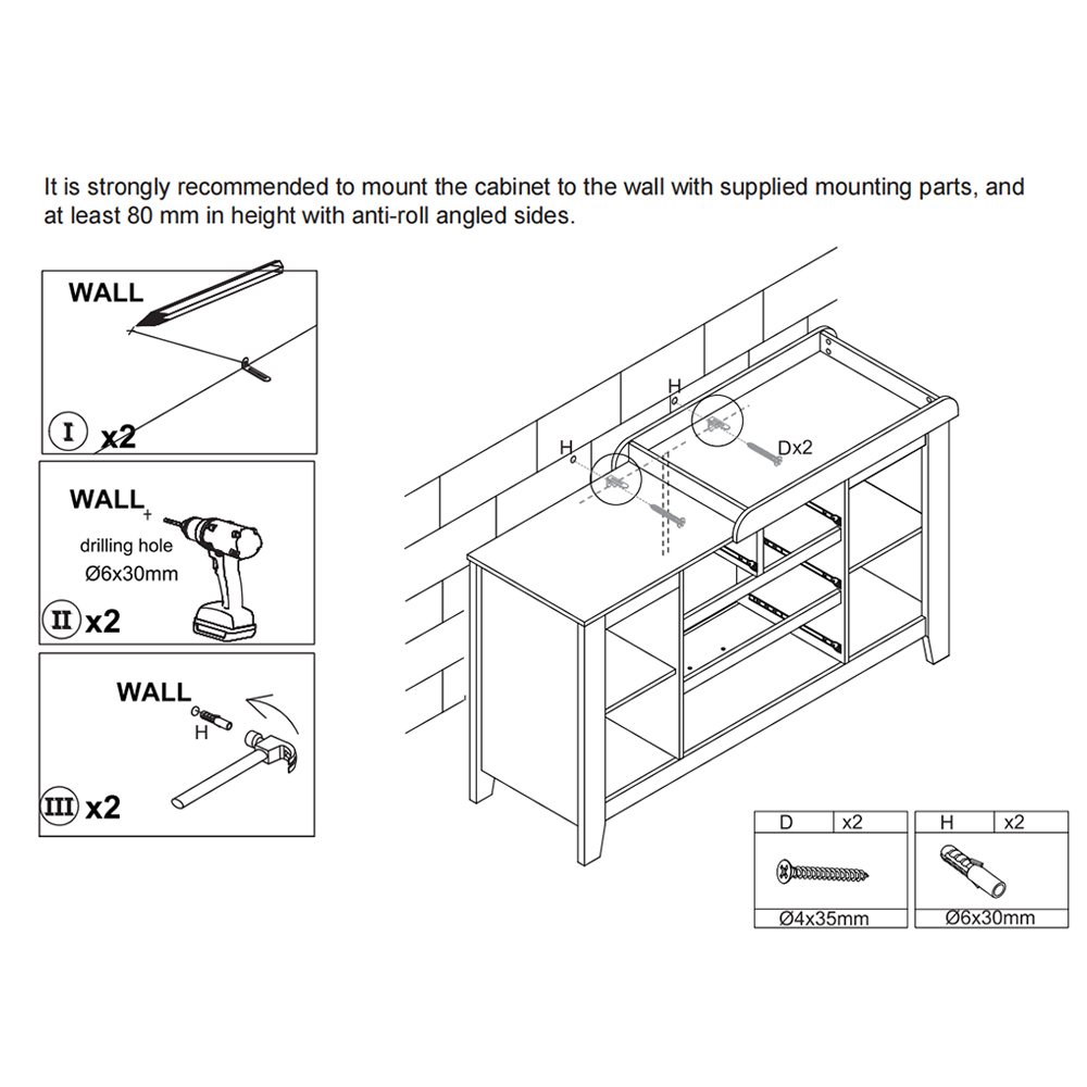 Keezi Baby Changing Table with Drawers and Shelves view 5