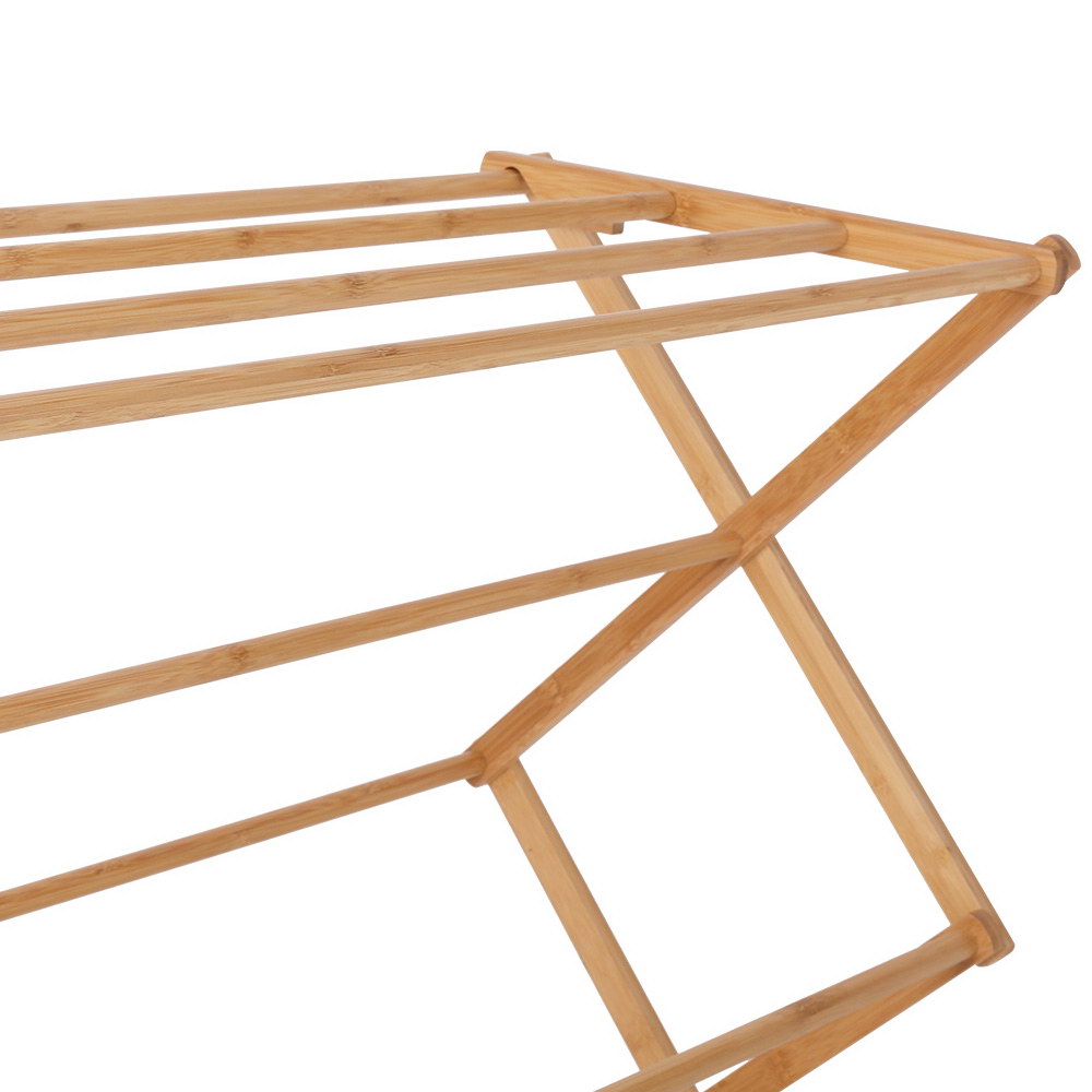 Artiss Bamboo Clothes Airer Foldable Coat Rack view 4