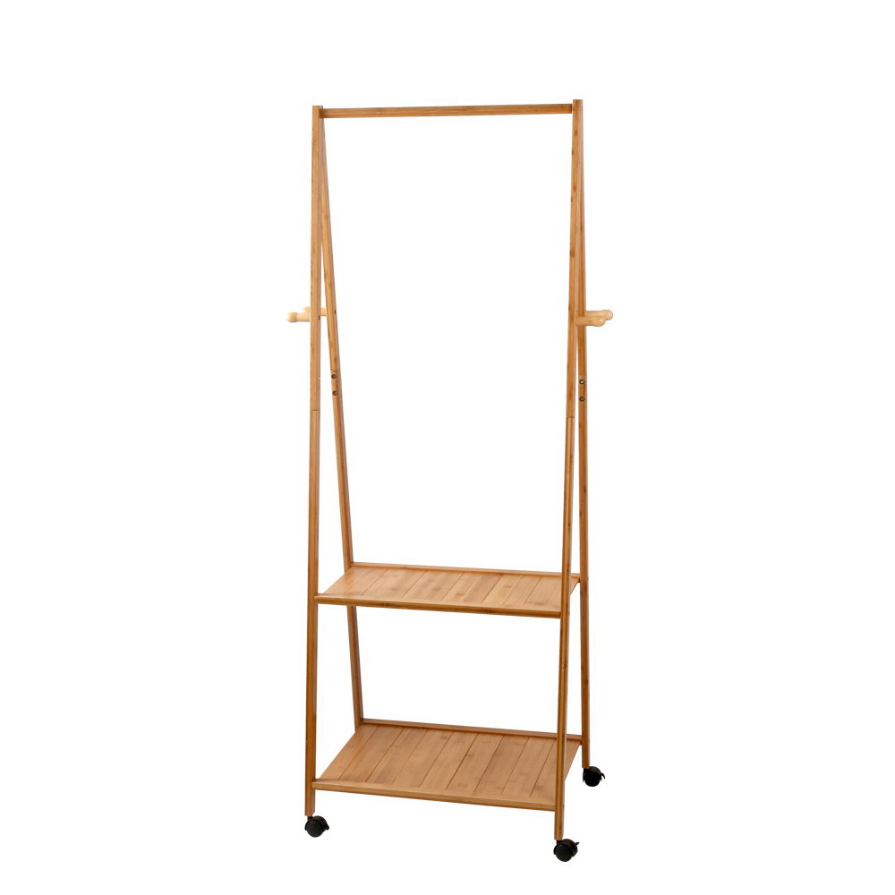 Artiss Bamboo Clothes Rack with Wheels, 165 x 59cm view 3