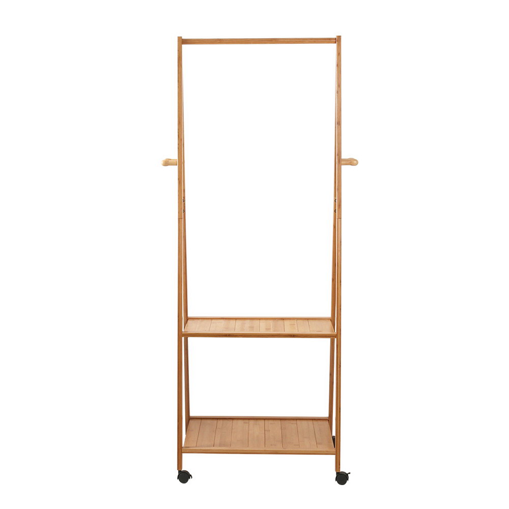 Artiss Bamboo Clothes Rack with Wheels, 165 x 59cm view 5