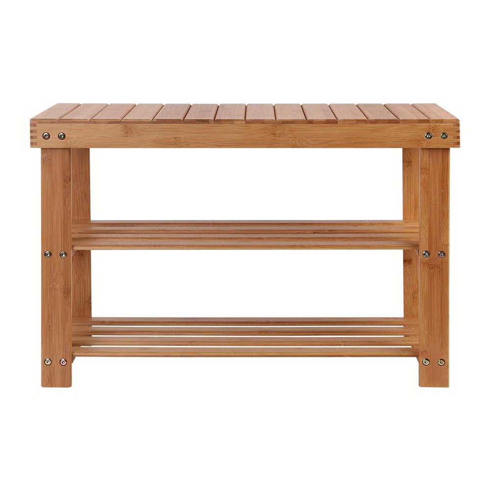 Artiss Bamboo Shoe Bench for 10 Pairs view 3
