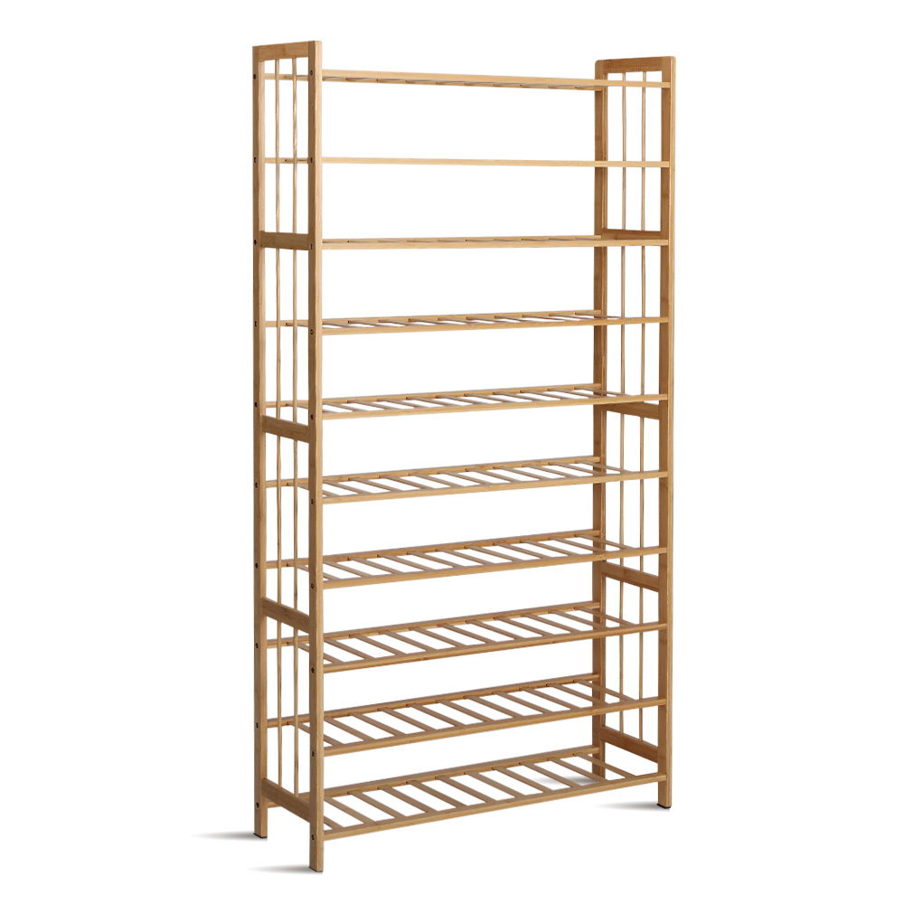 Artiss Bamboo Shoe Rack Cabinet 10-Tier 50 Pairs view 3