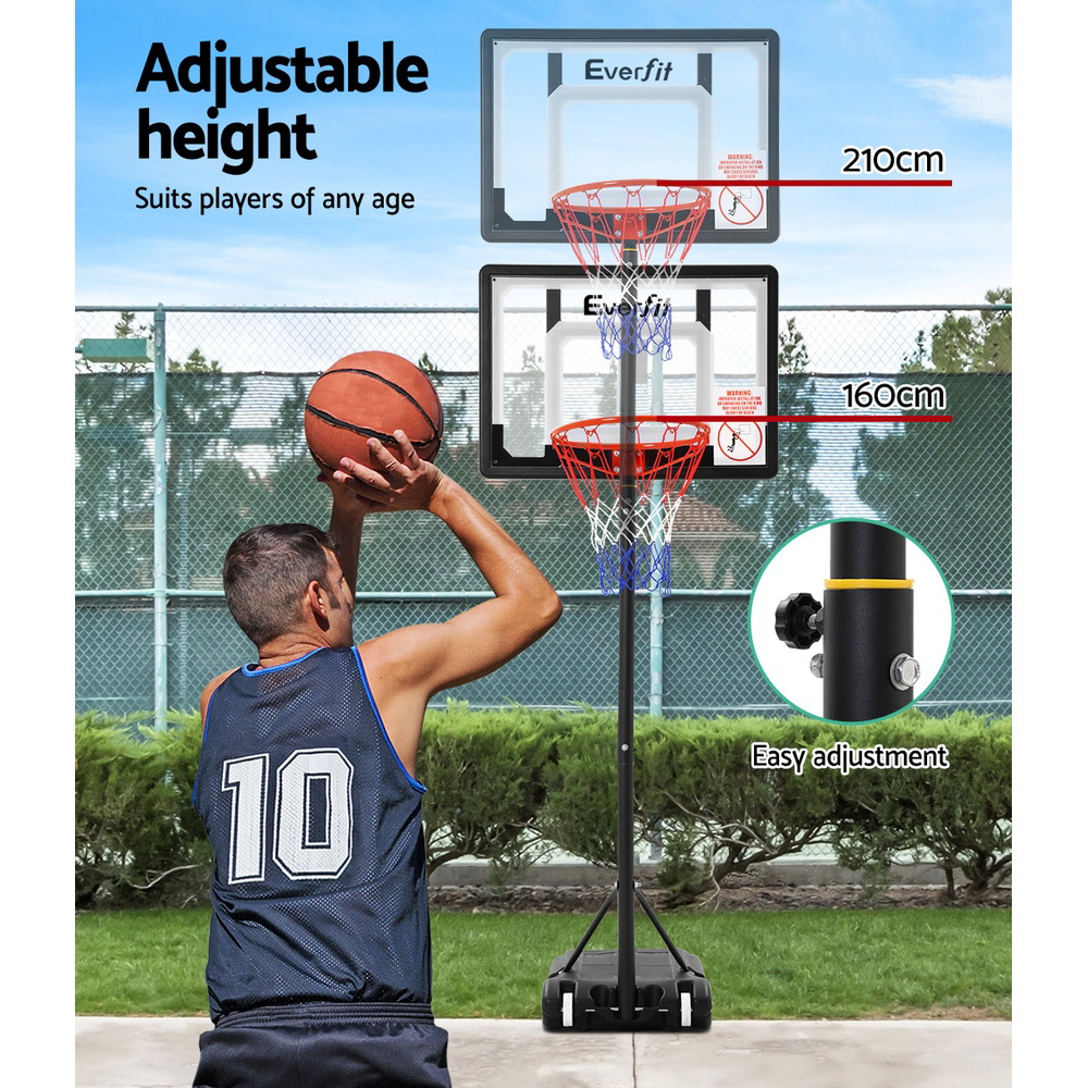 Everfit 2.1M Basketball Hoop Stand 32in PVC Backboard view 3