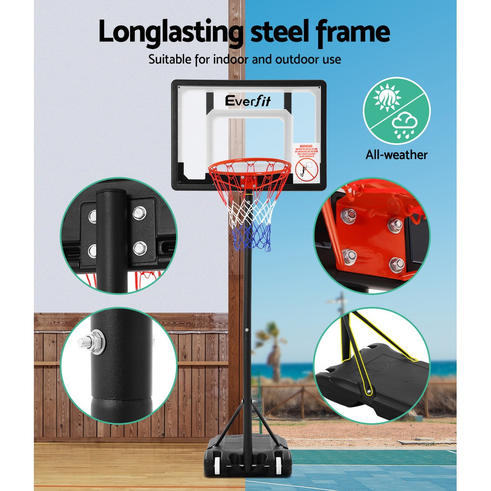 Everfit 2.1M Basketball Hoop Stand 32in PVC Backboard view 5