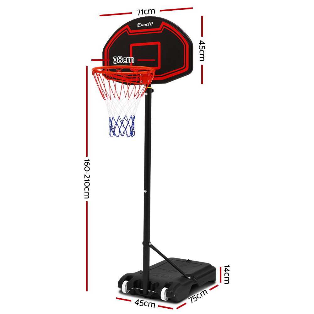 Everfit Kids Basketball Hoop Stand Adjustable, 1.6-2.1m view 2