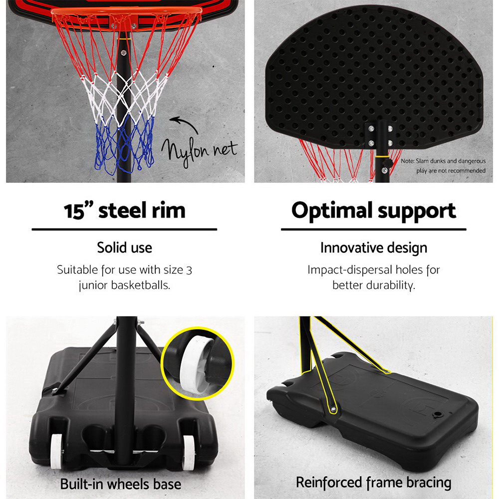 Everfit Kids Basketball Hoop Stand Adjustable, 1.6-2.1m view 3