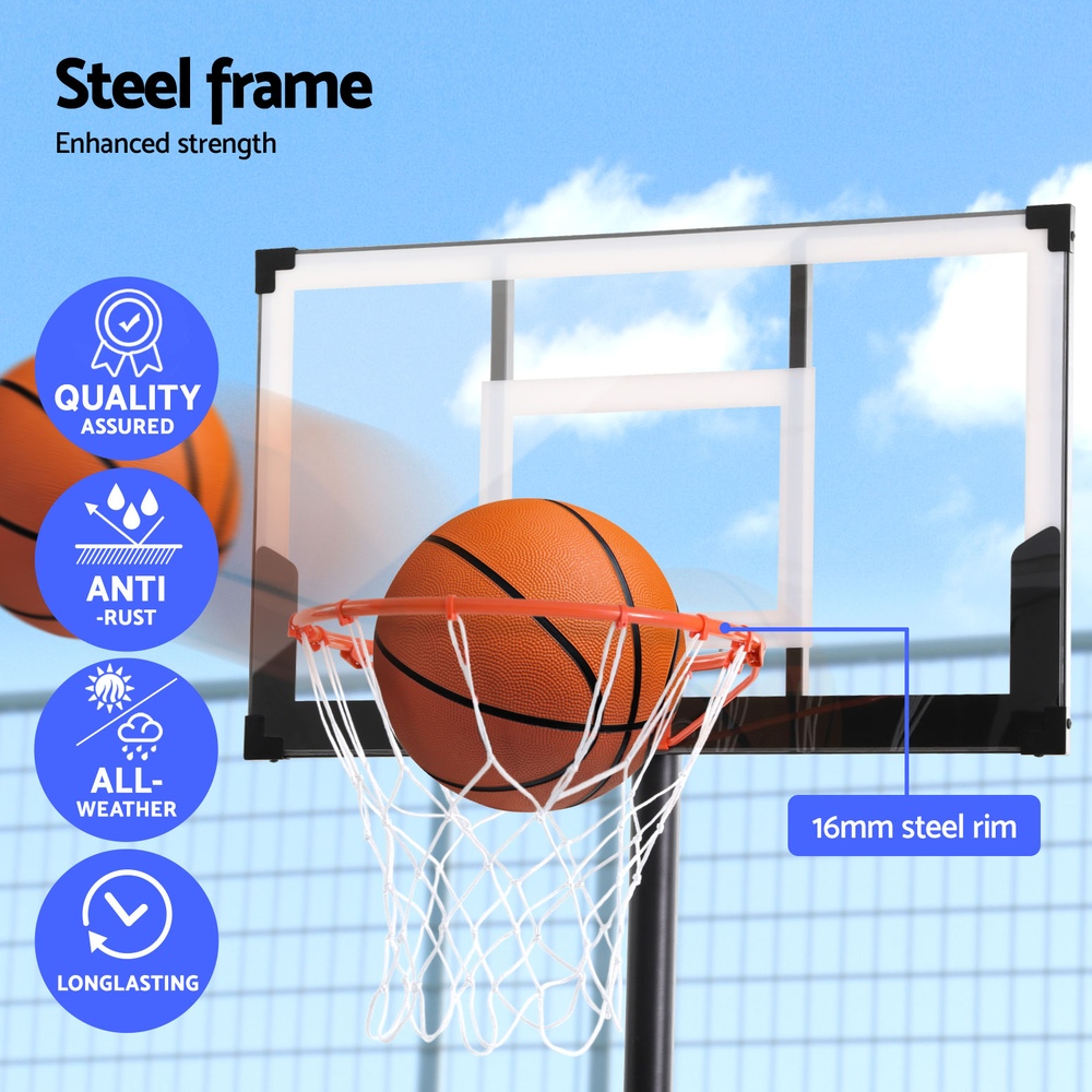 Everfit 3.05M Basketball Hoop Stand with Knob Adjust view 4