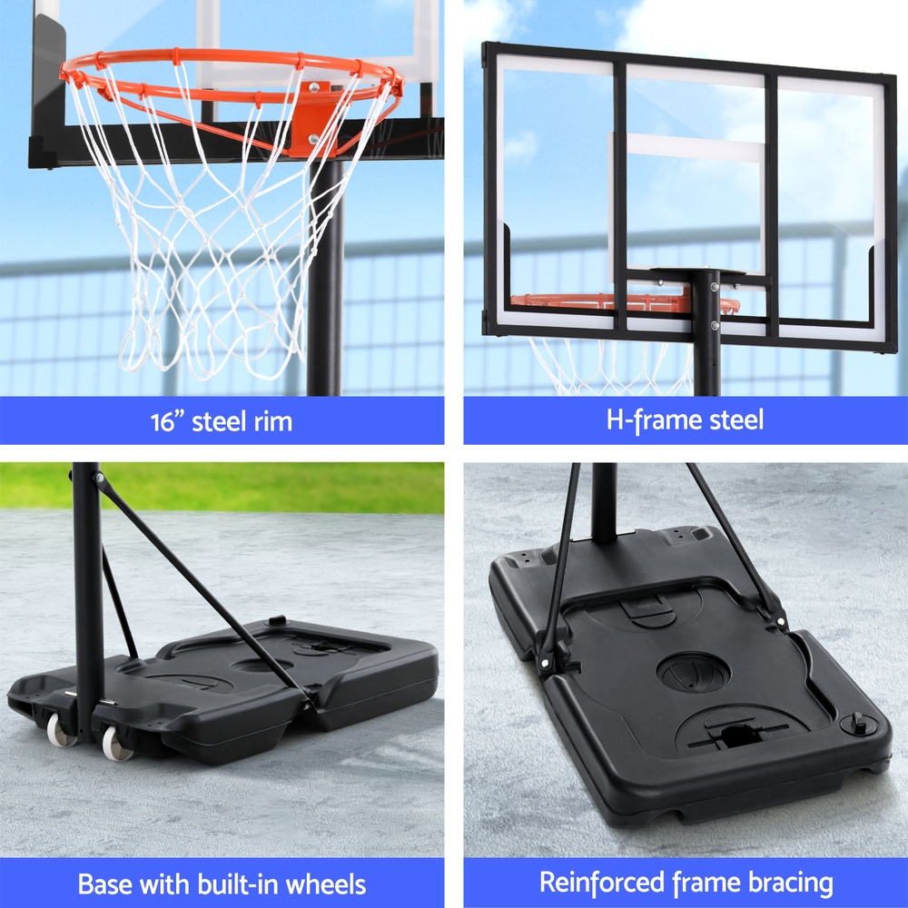 Everfit 3.05M Basketball Hoop Stand with Knob Adjust view 5