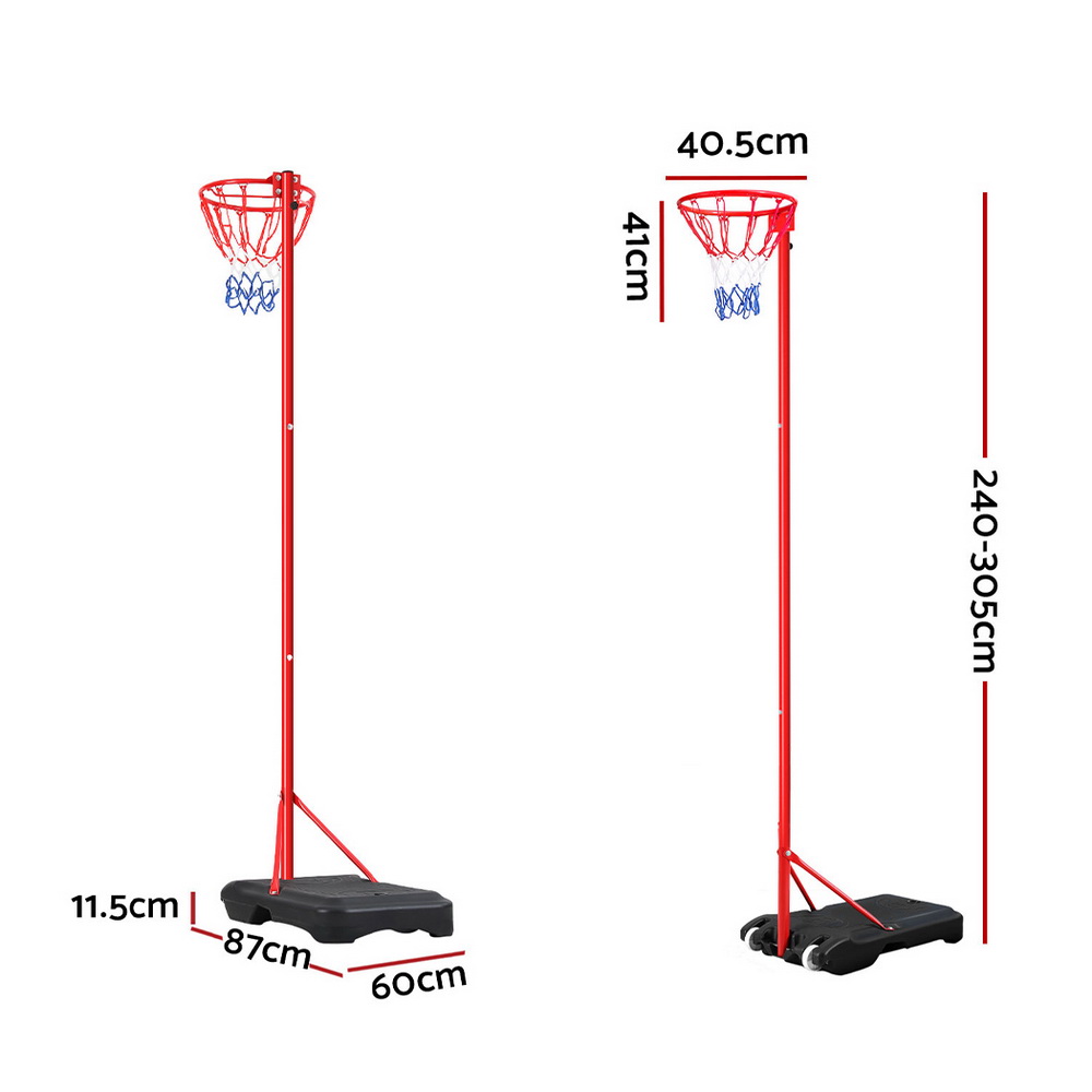 Everfit 3.05M Netball Hoop Stand System Adjustable view 2