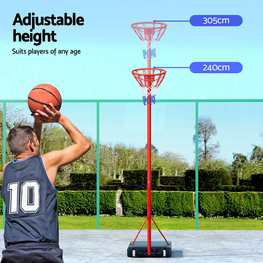 Everfit 3.05M Netball Hoop Stand System Adjustable view 4