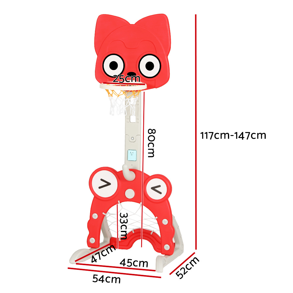 Everfit Kids Basketball Hoop Stand 5-in-1 Sports Set view 2