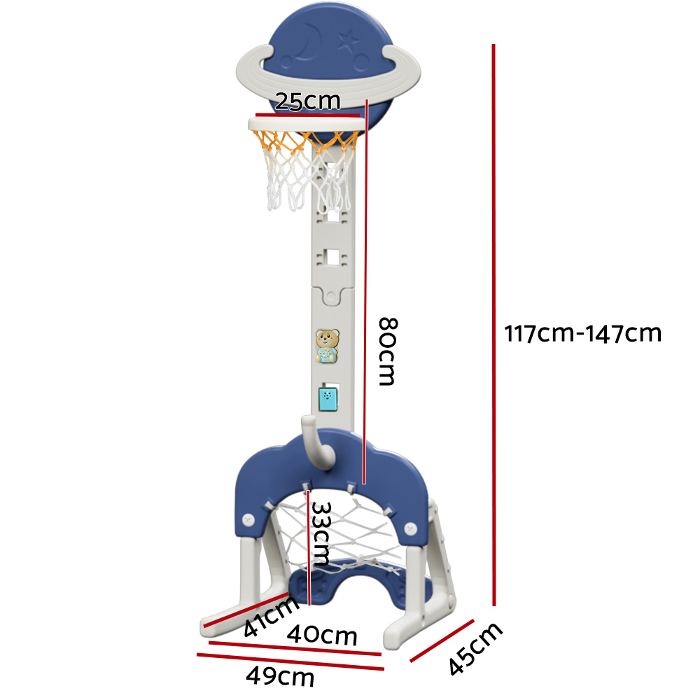 Everfit Kids Basketball Hoop Stand 6-in-1 Sports Set view 2