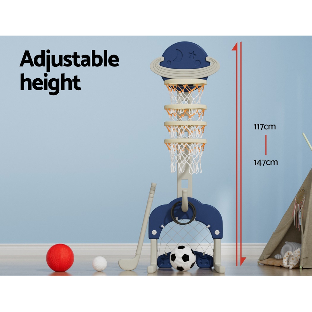 Everfit Kids Basketball Hoop Stand 6-in-1 Sports Set view 5