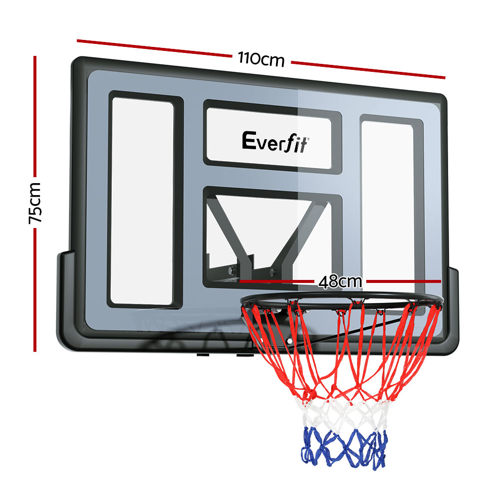 Everfit 45-Inch Basketball Hoop with Wall Mounted Backboard view 2