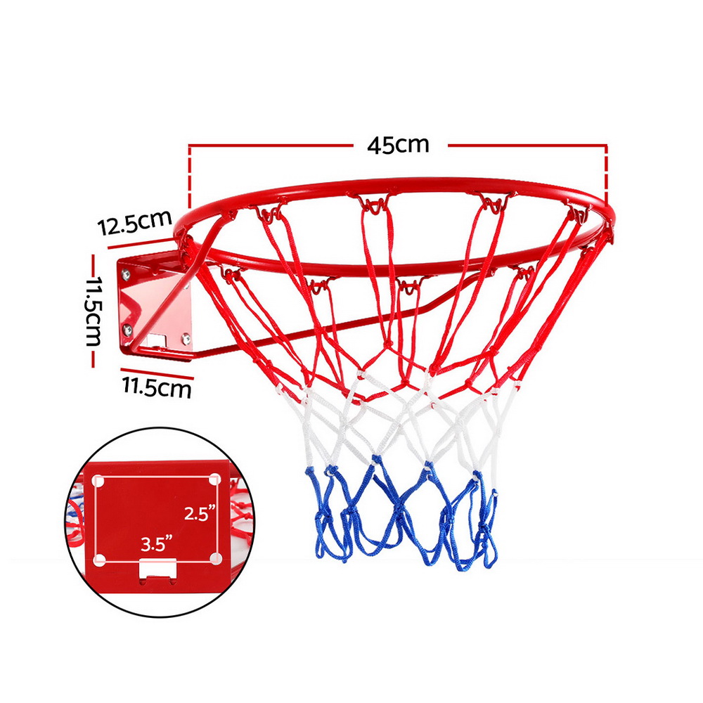 Everfit 45CM Basketball Ring Hoop with Weather Resistant Net view 2