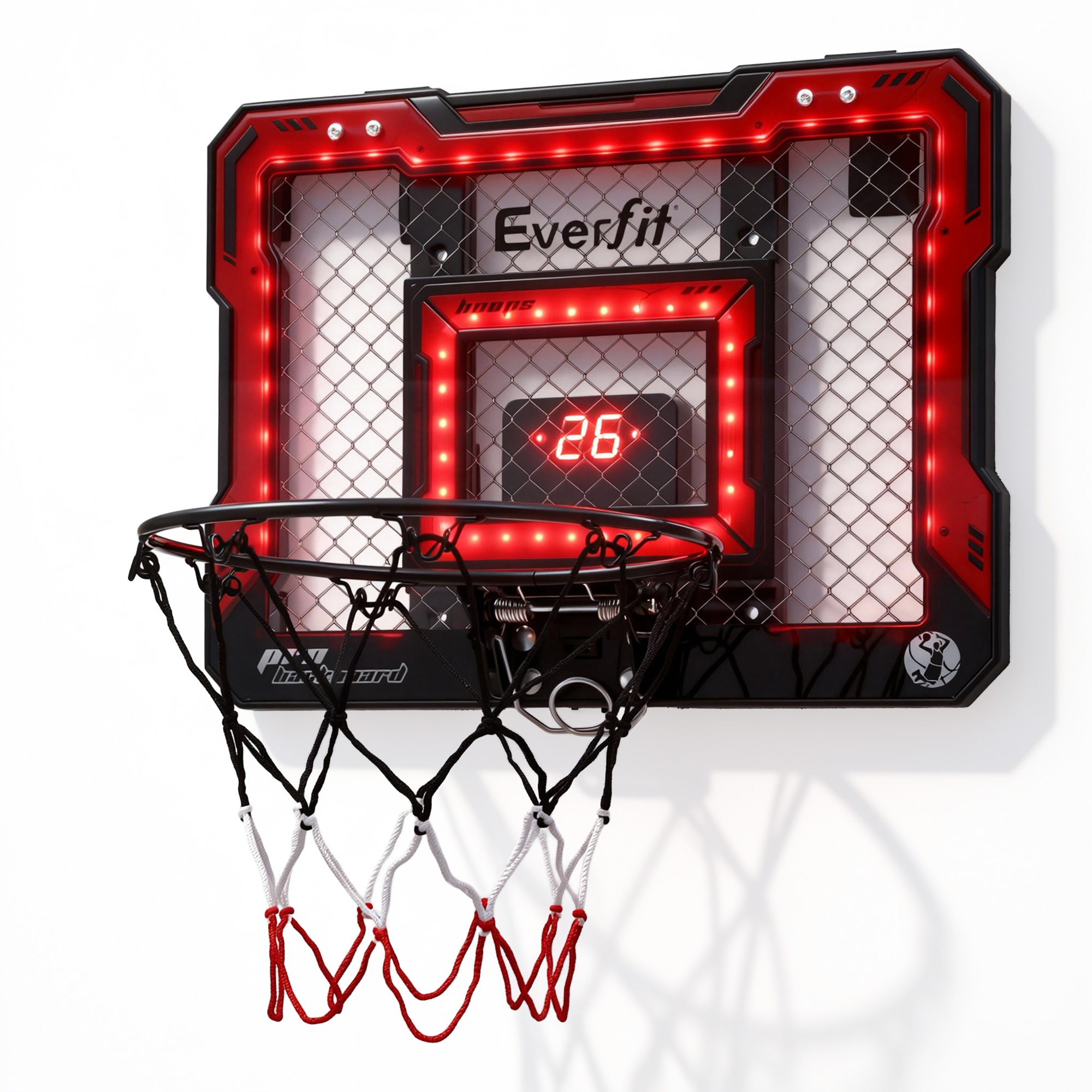 Everfit Mini Basketball Hoop Over Door LED Scoreboard